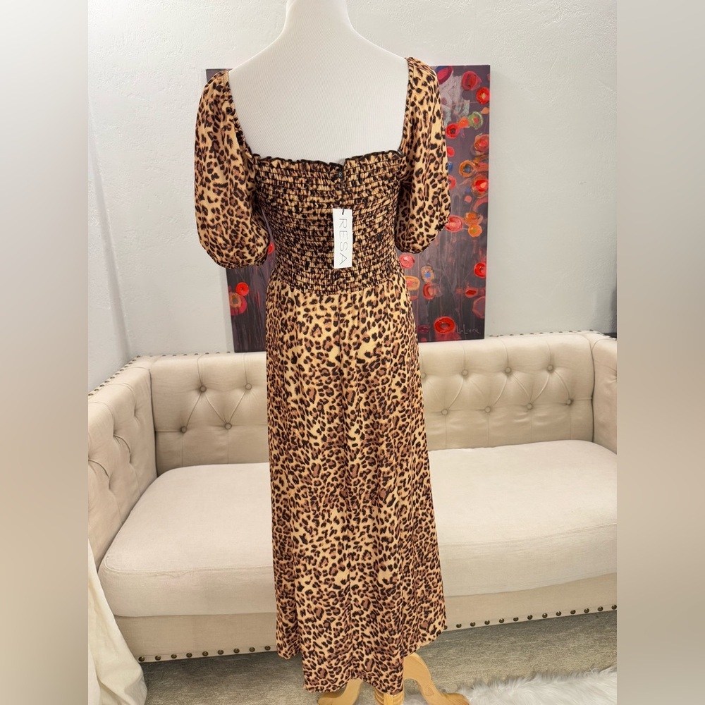 RESA Kaia Midi Dress in Cheetah size S - Picture 4 of 9